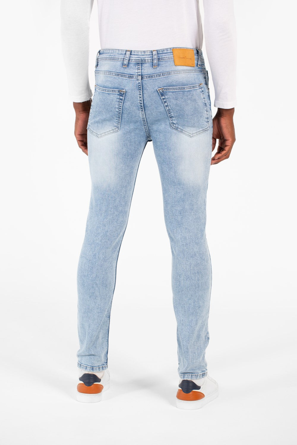 Men's Used Tomato Slim Fit Jeans Pants With Pockets