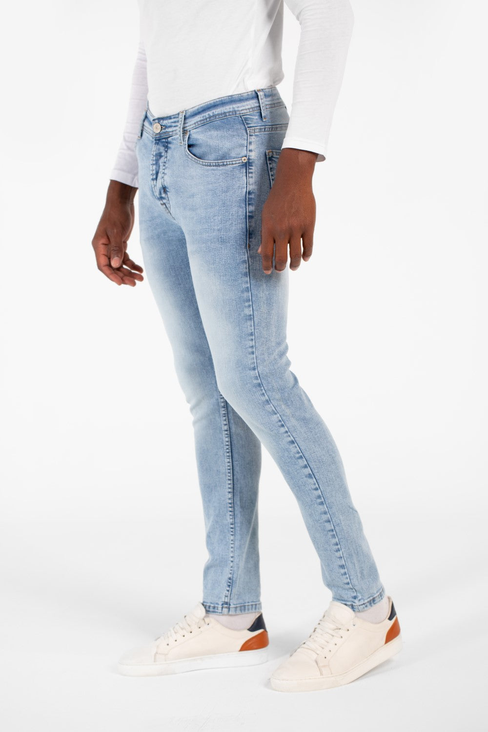 Men's Used Tomato Slim Fit Jeans Pants With Pockets