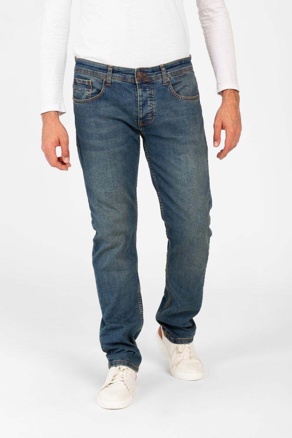 Men's Regular Fit Five Pocket Jeans Pants