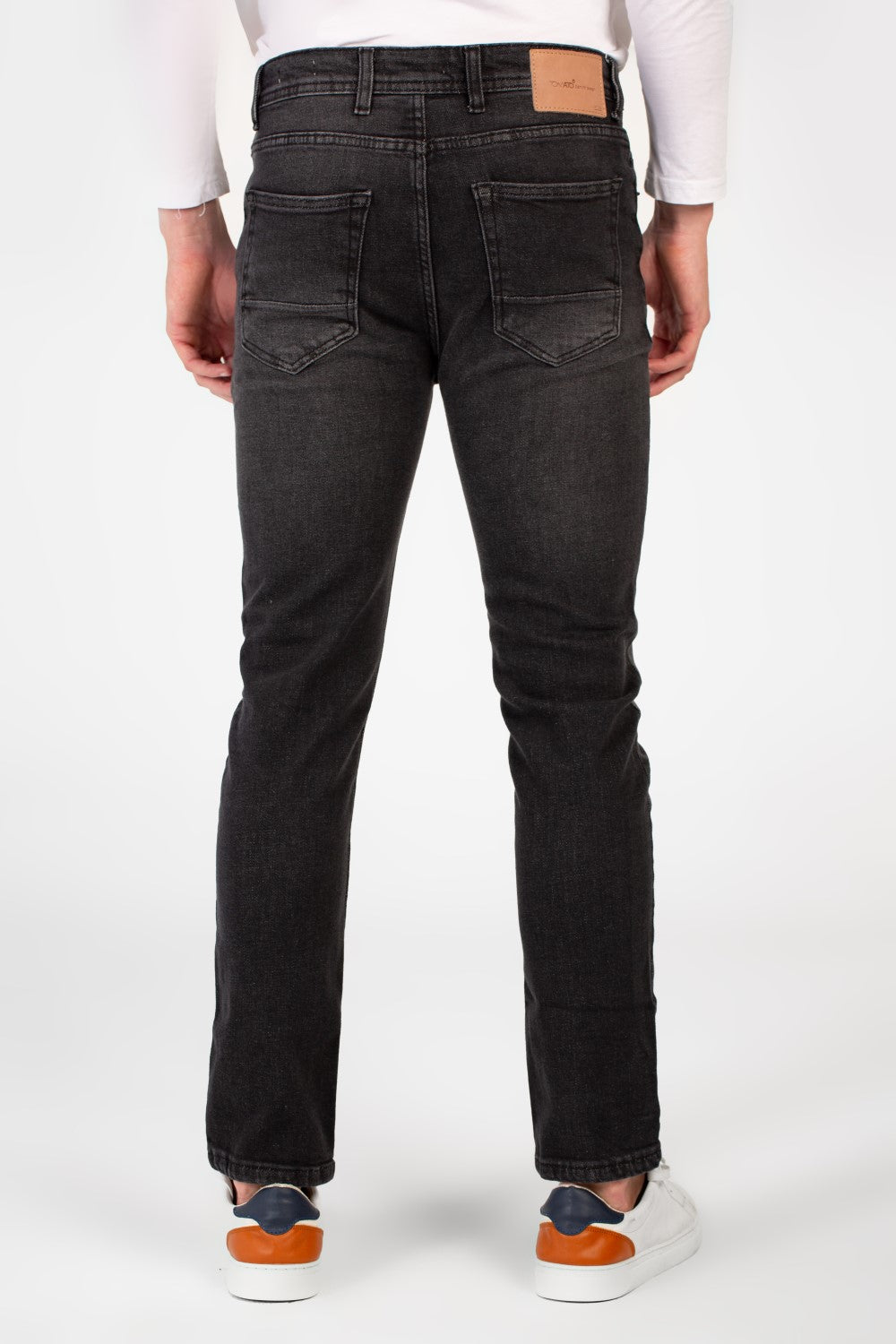 بنطلون جينز رجالي مستعمل بقصّة Slim Fit وخمسة جيوب