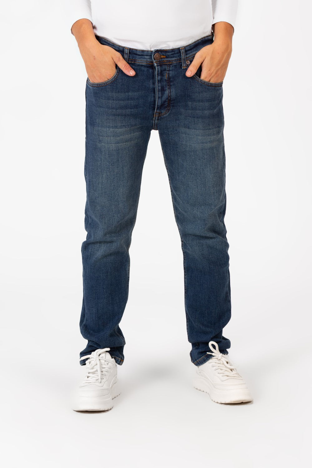 Men's Tomato Regular Fit Jeans Pants With Pockets In Relaxed Cut