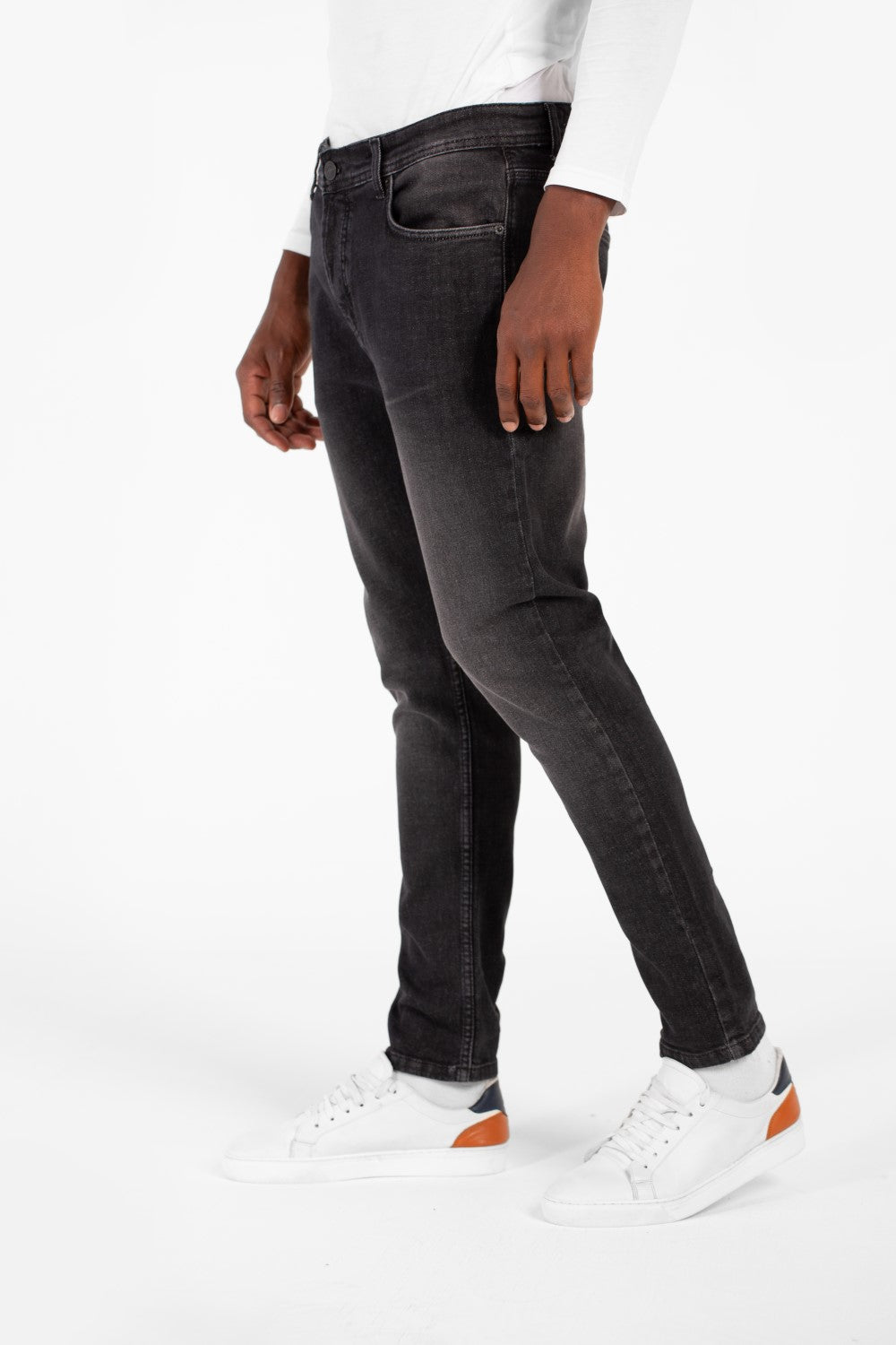 بنطلون جينز رجالي ضيق بخمسة جيوب