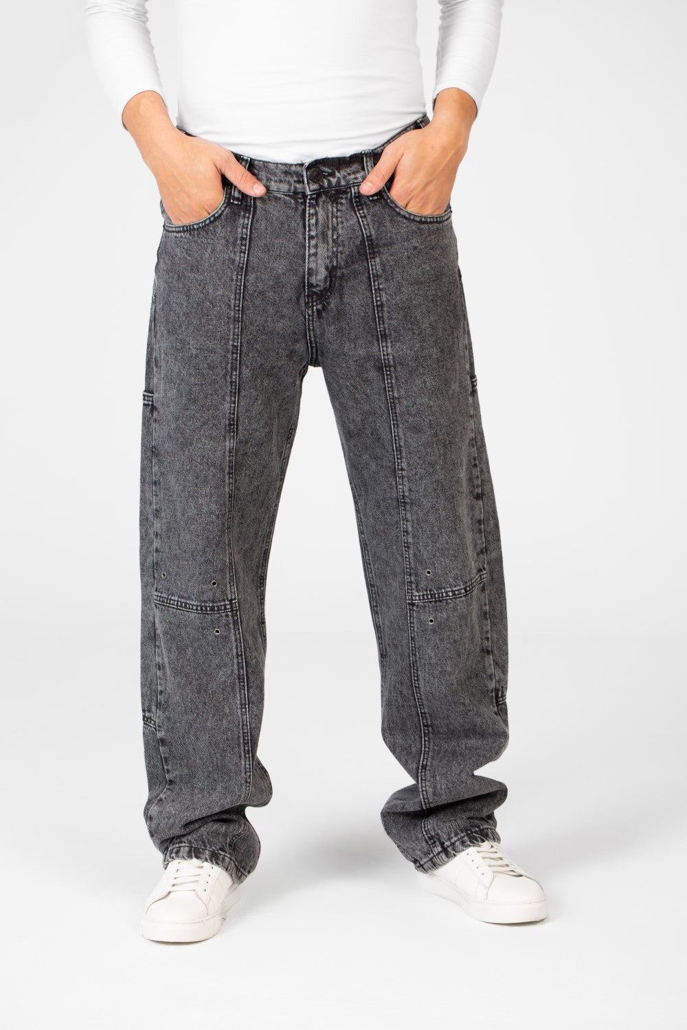 Men's Cargo Jeans Pants With A Modern Cut And Basic Details