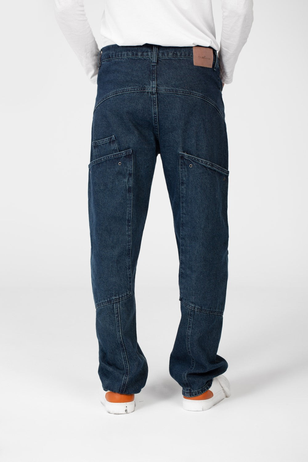 Men's Cargo Jeans Pants With A Modern Cut And Basic Details