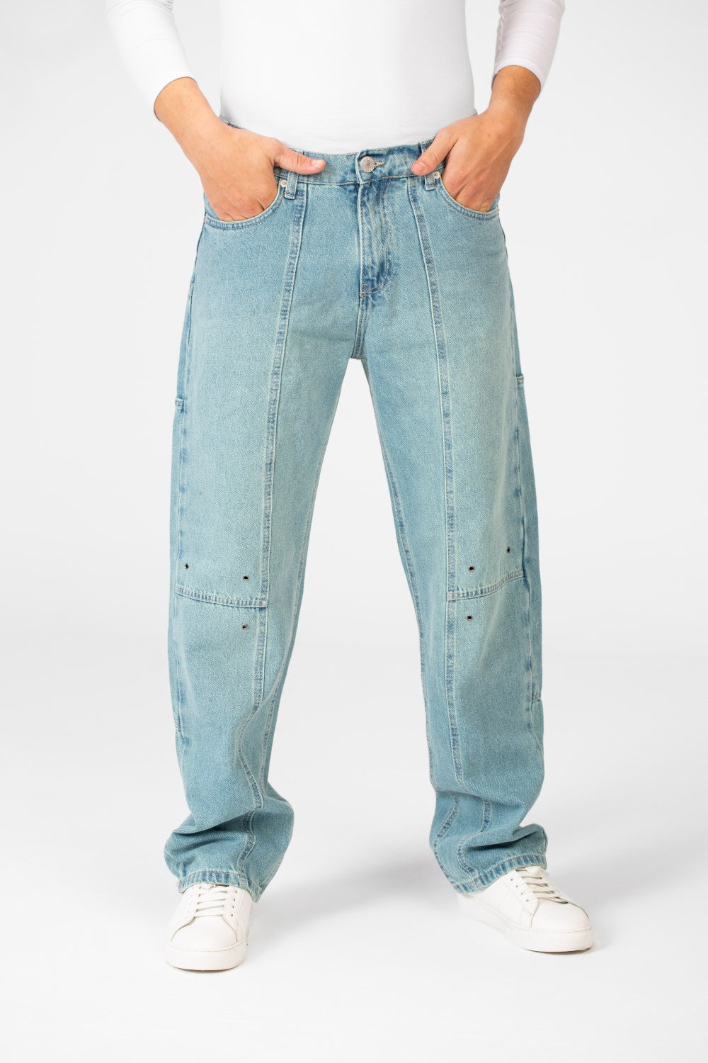 Men's Cargo Jeans Pants With A Modern Cut And Basic Details