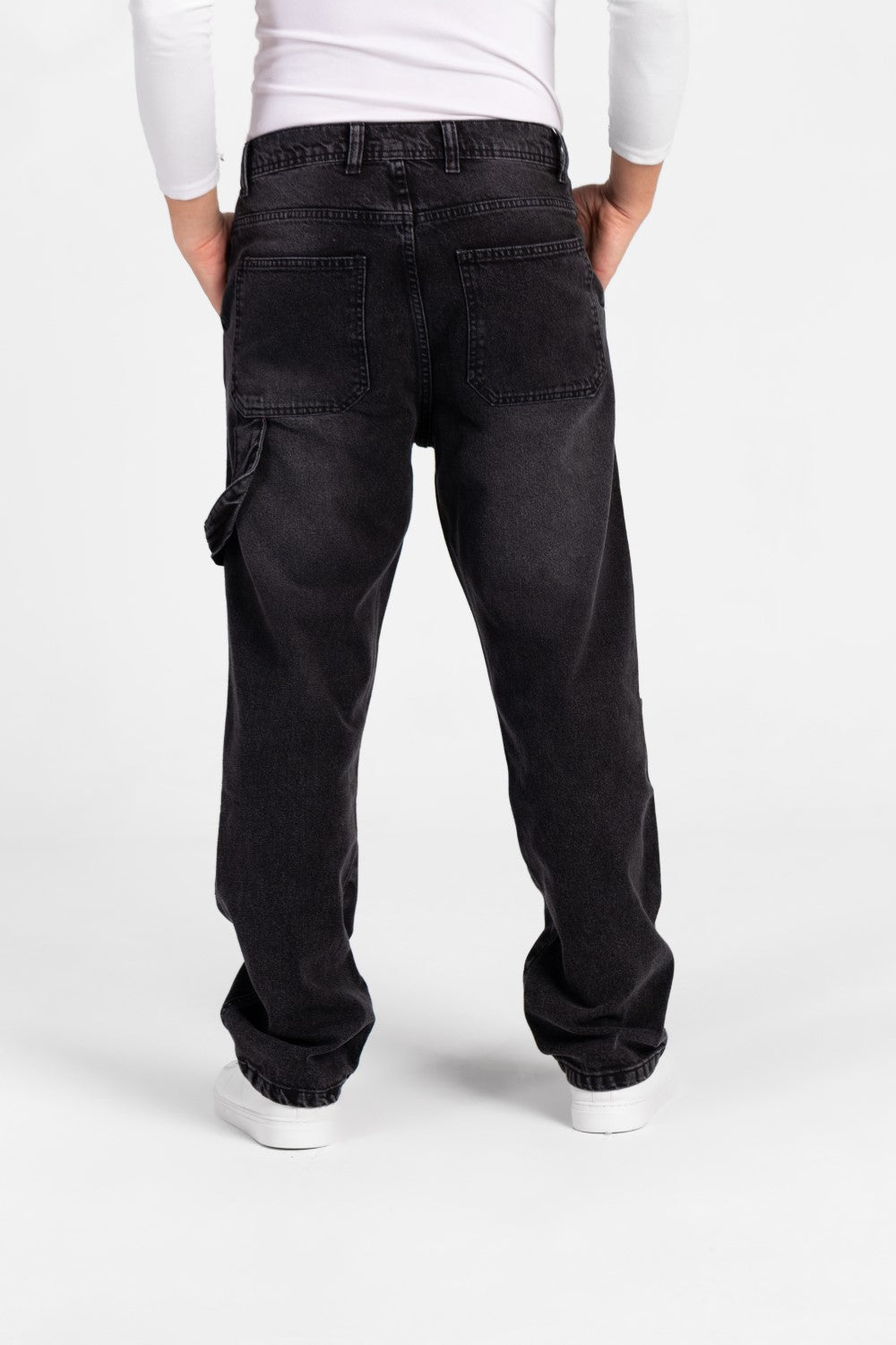 Men's Front And Back Pockets Cargo Jeans Pants In Modern Cut