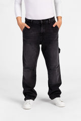 Men's Front And Back Pockets Cargo Jeans Pants In Modern Cut