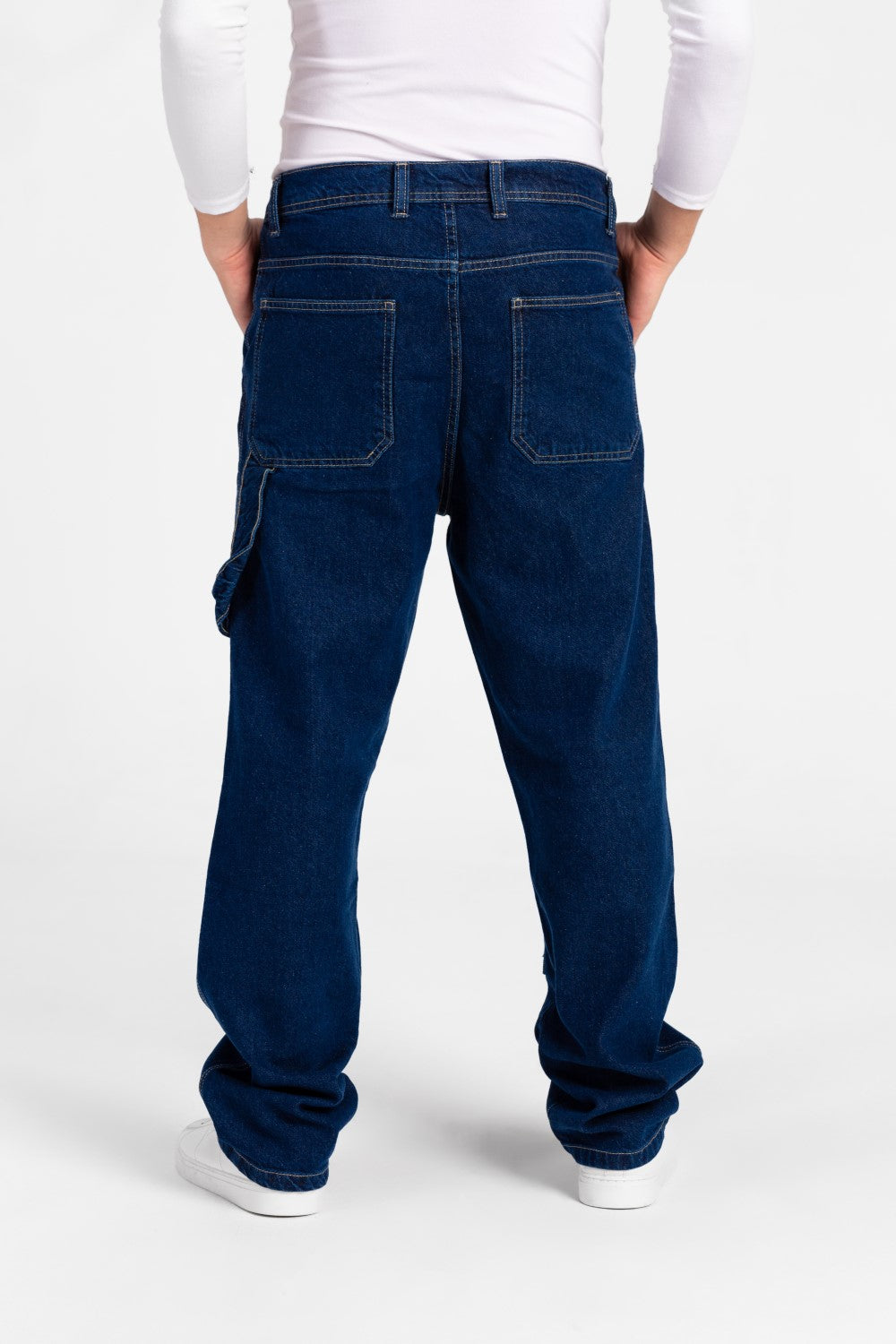 Men's Front And Back Pockets Cargo Jeans Pants In Modern Cut