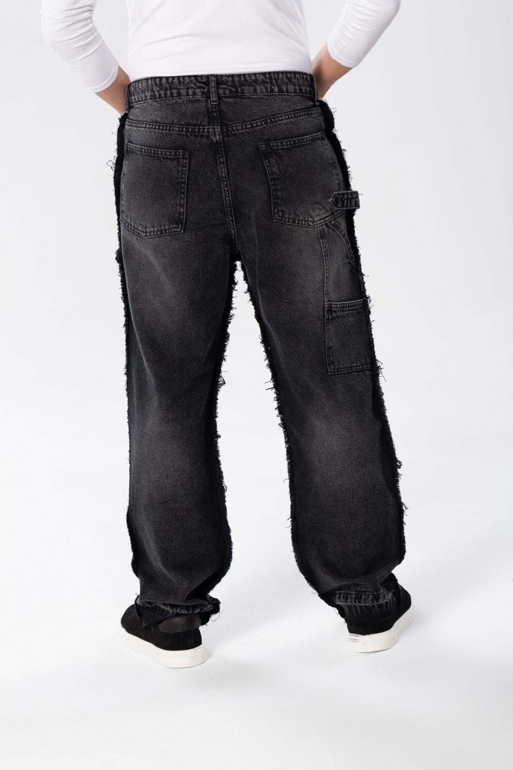 Men's Cargo Jeans Pants With A Modern Print And Cut