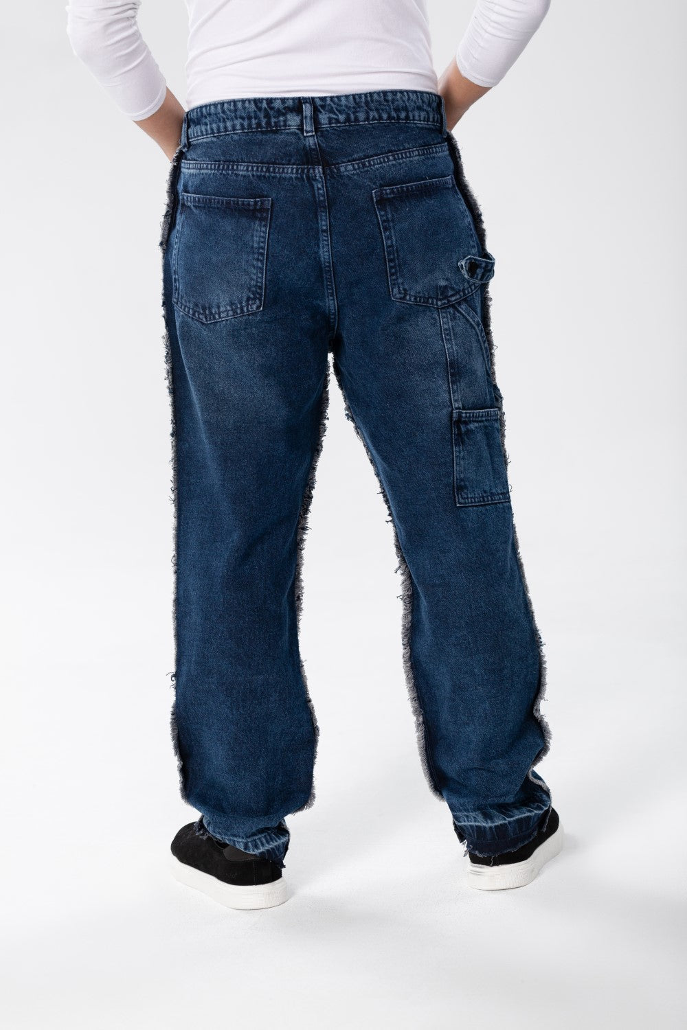 Men's Cargo Jeans Pants With A Modern Print And Cut