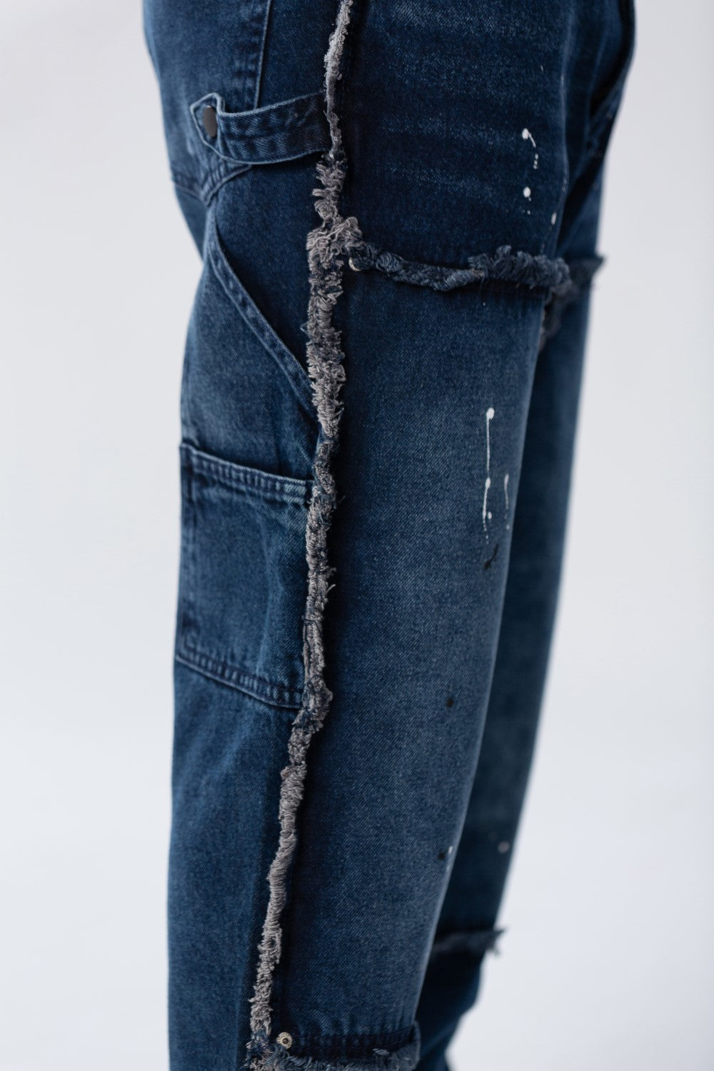 Men's Cargo Jeans Pants With A Modern Print And Cut