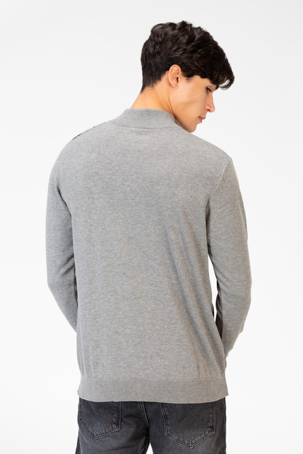 Men's Jakar Pullover With Full Front Print & Zip Up