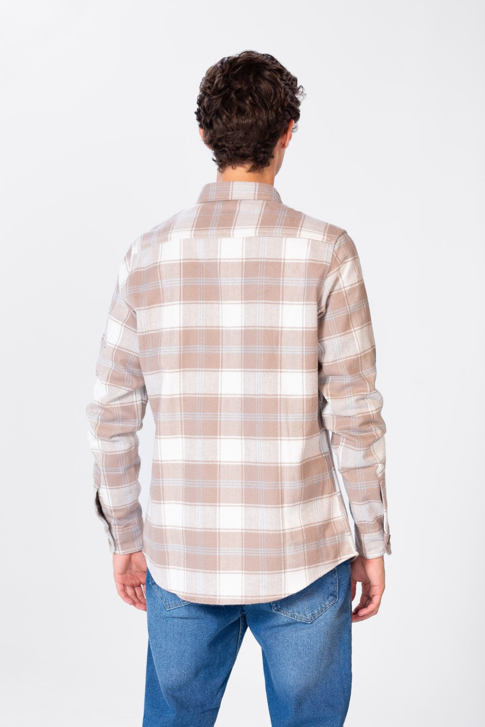 Men's Check Shirt With Long Sleeves And Pockets