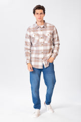 Men's Check Shirt With Long Sleeves And Pockets