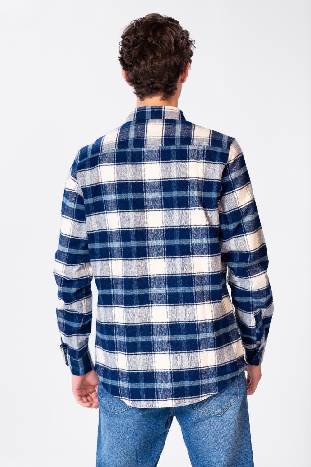 Men's Check Shirt With Long Sleeves And Pockets