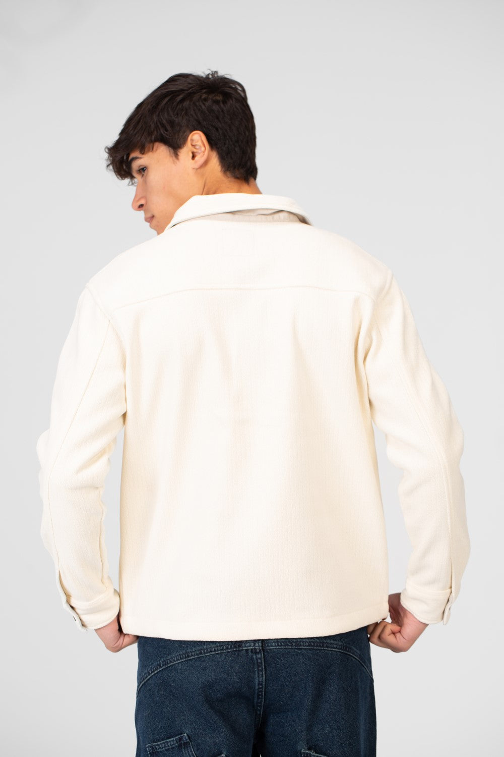 Men's Fur Padded Shirt With Front Pockets In High Quality Material
