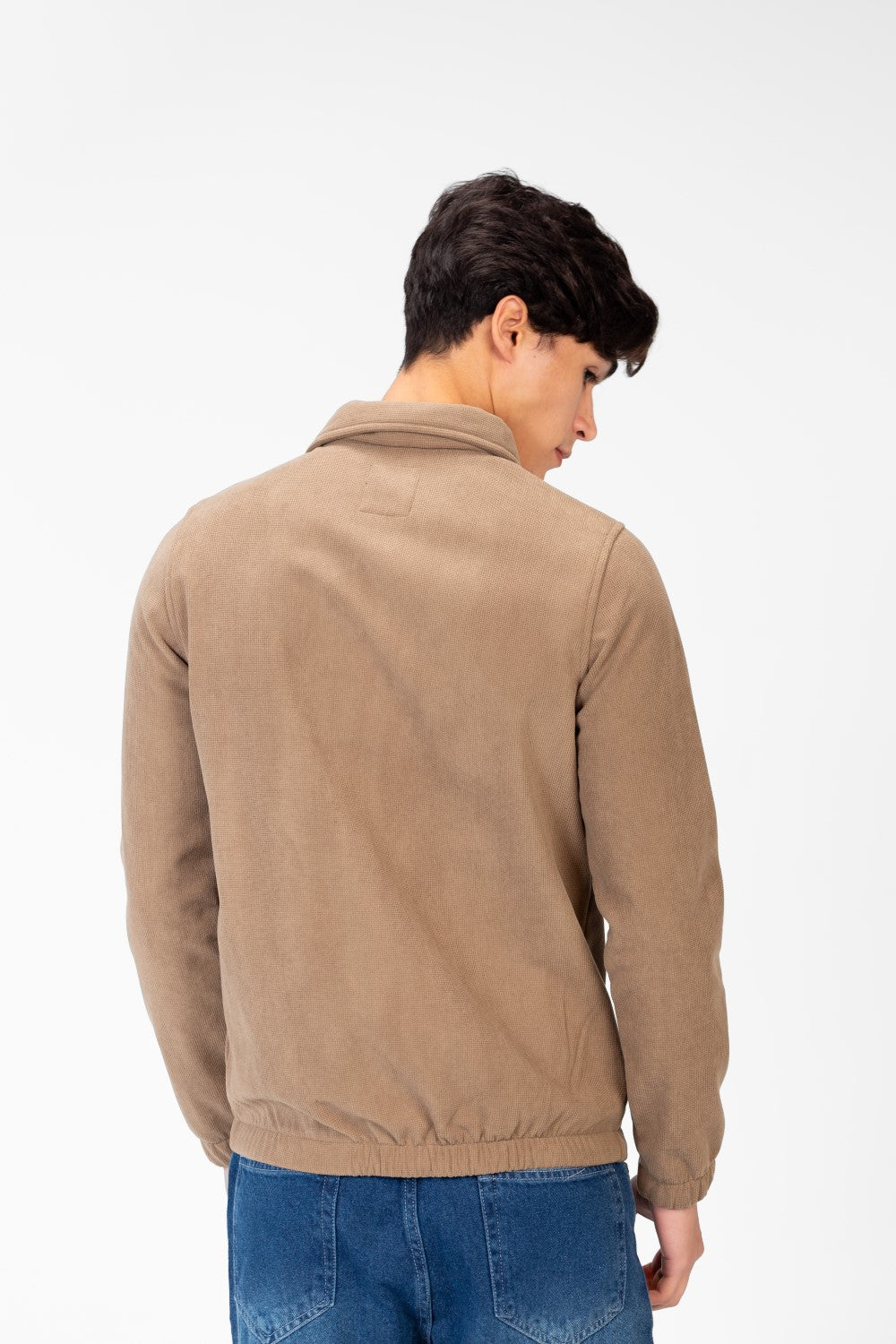 Men's Basic Fur Padded Shirt With Front Pockets And Long Sleeves