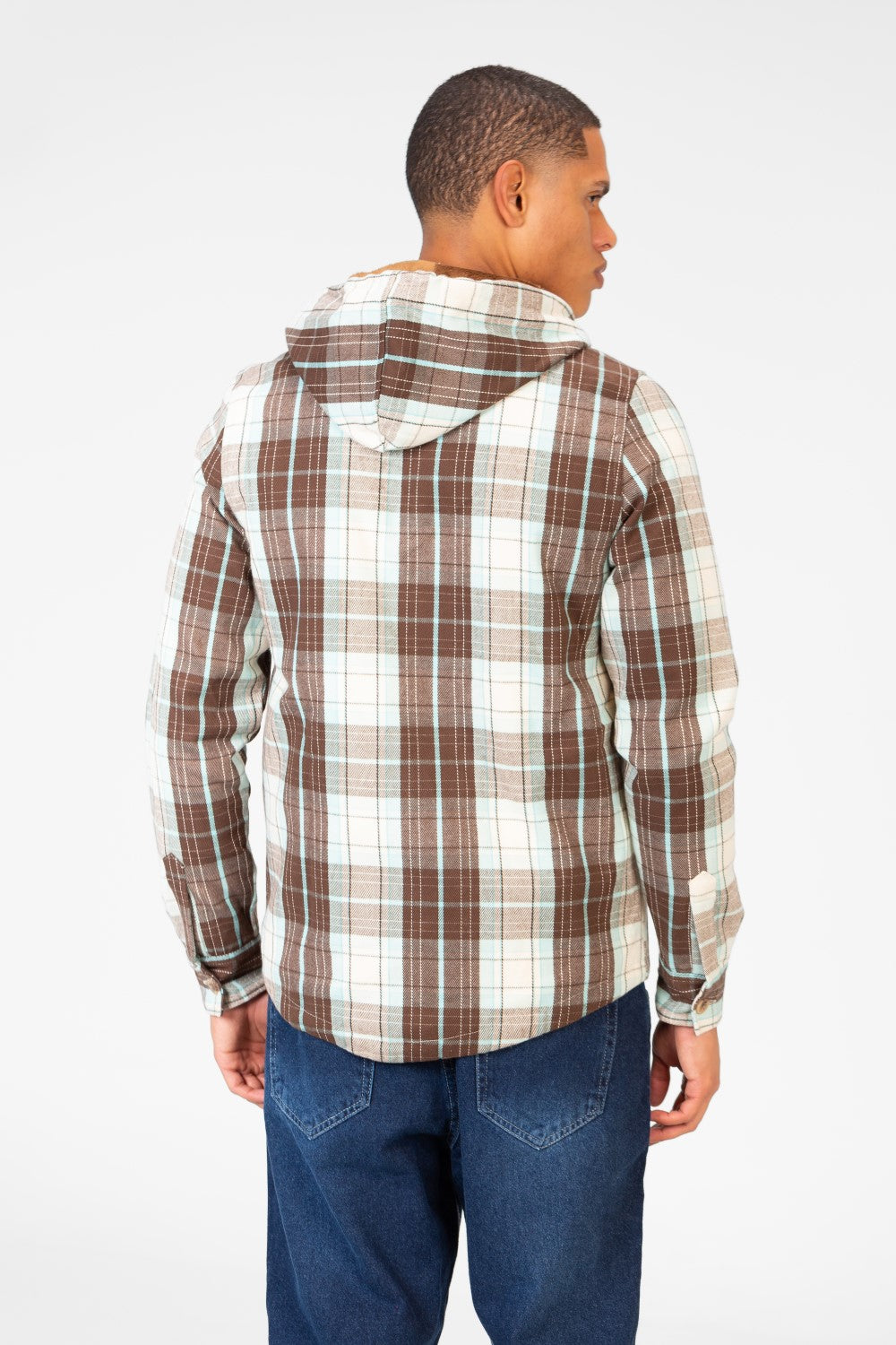 Men's Fur Padded Shirt With Full Zip And Pockets