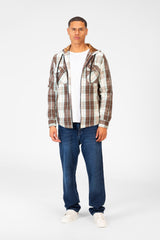 Men's Fur Padded Shirt With Full Zip And Pockets