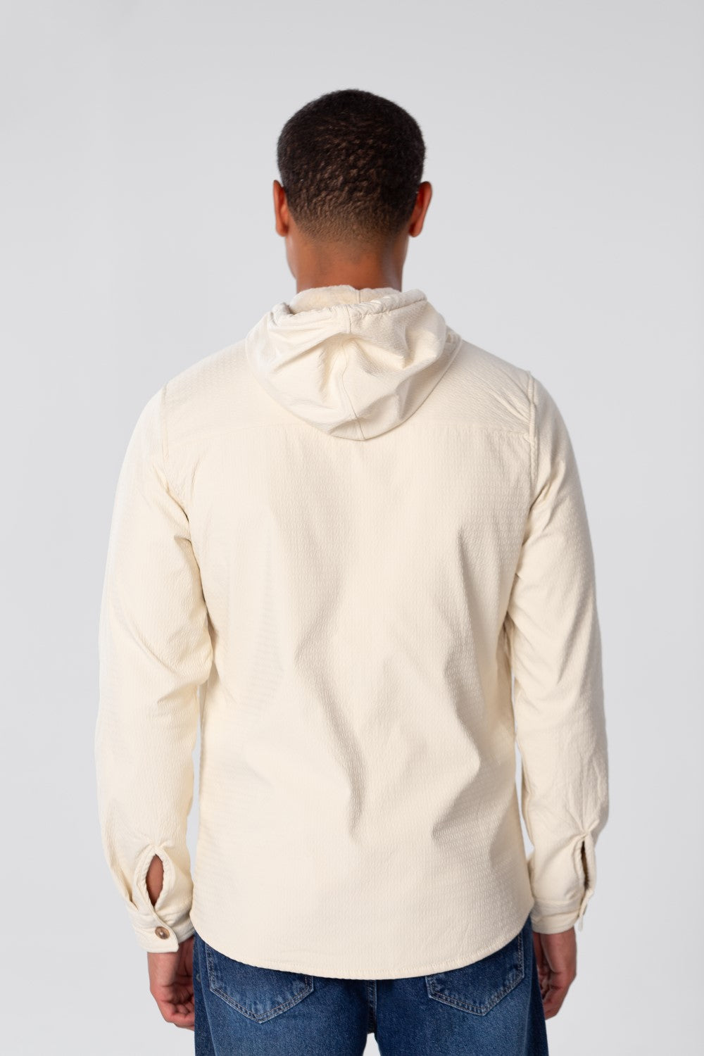 Men's Fur Padded Shirt With Zippers And Front Pockets