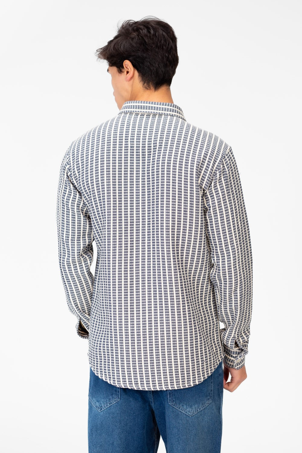 Men's Striped Slim Fit Shirt With Front Pockets