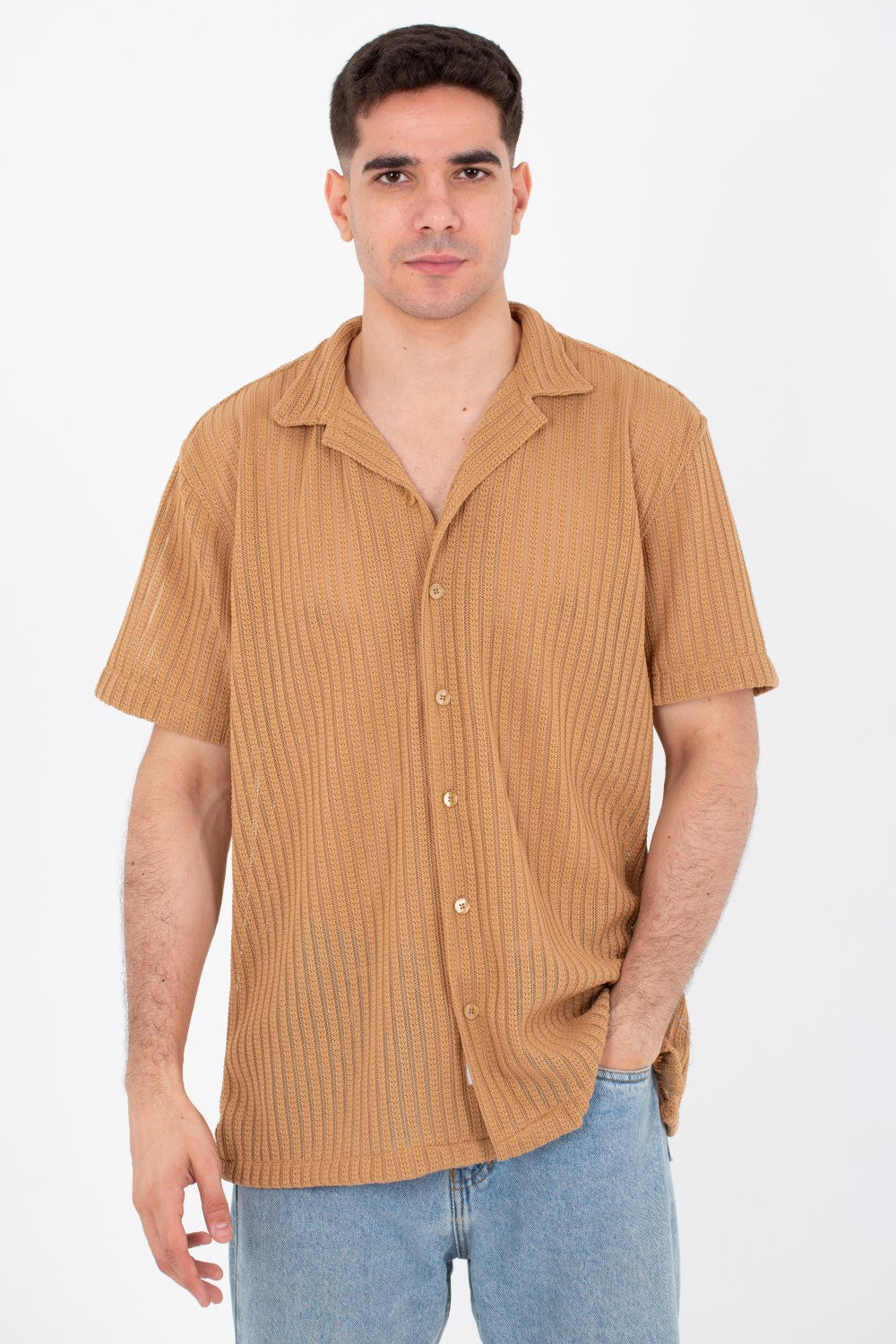 Mens Half Sleeved Slim Fit Trico Shirt With A New Trendy Cut