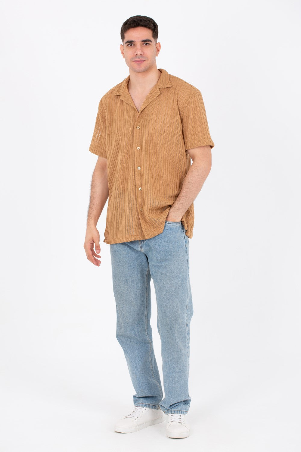 Mens Half Sleeved Slim Fit Trico Shirt With A New Trendy Cut