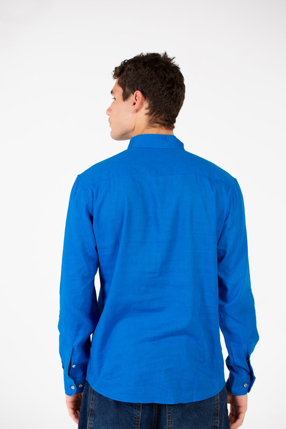 Men's Basic Linen Long Sleeve Shirt