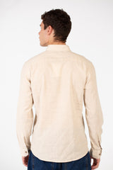 Men's Basic Linen Long Sleeve Shirt