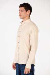 Men's Basic Linen Long Sleeve Shirt