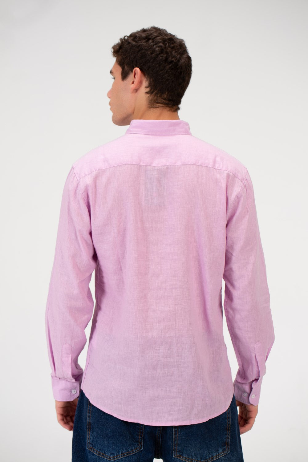 Men's Basic Linen Long Sleeve Shirt