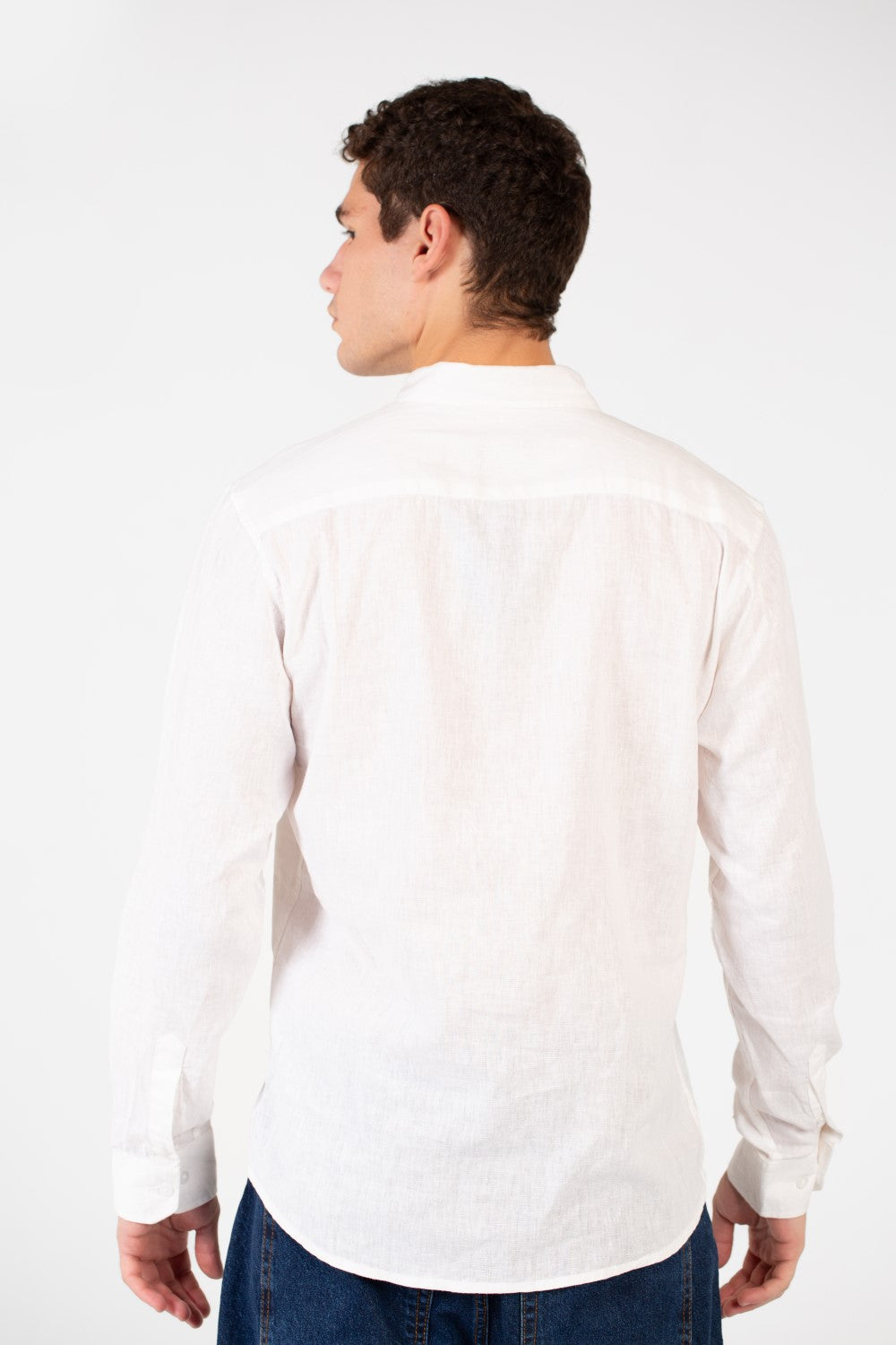 Men's Basic Linen Long Sleeve Shirt