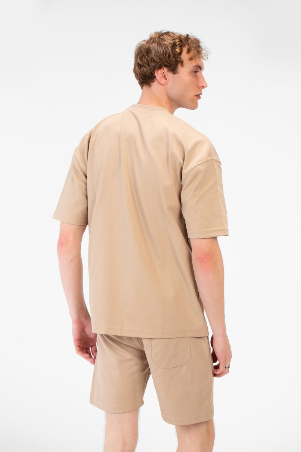 Men's Basic Plain Oversized T-Shirt With Round Neck And Short Sleeves