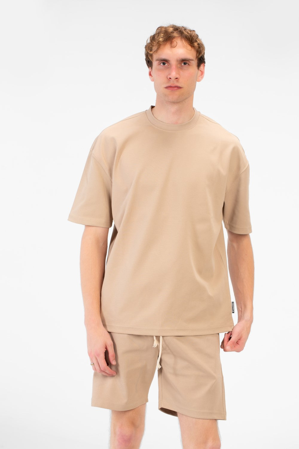 Men's Basic Plain Oversized T-Shirt With Round Neck And Short Sleeves
