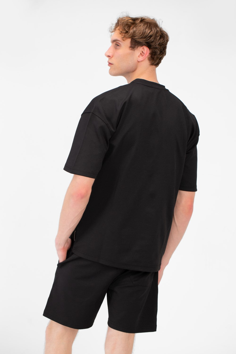 Men's Basic Plain Oversized T-Shirt With Round Neck And Short Sleeves