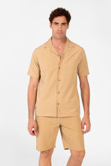 Men's Slim Fit Outfit Set Half Sleeve Shirt and Short