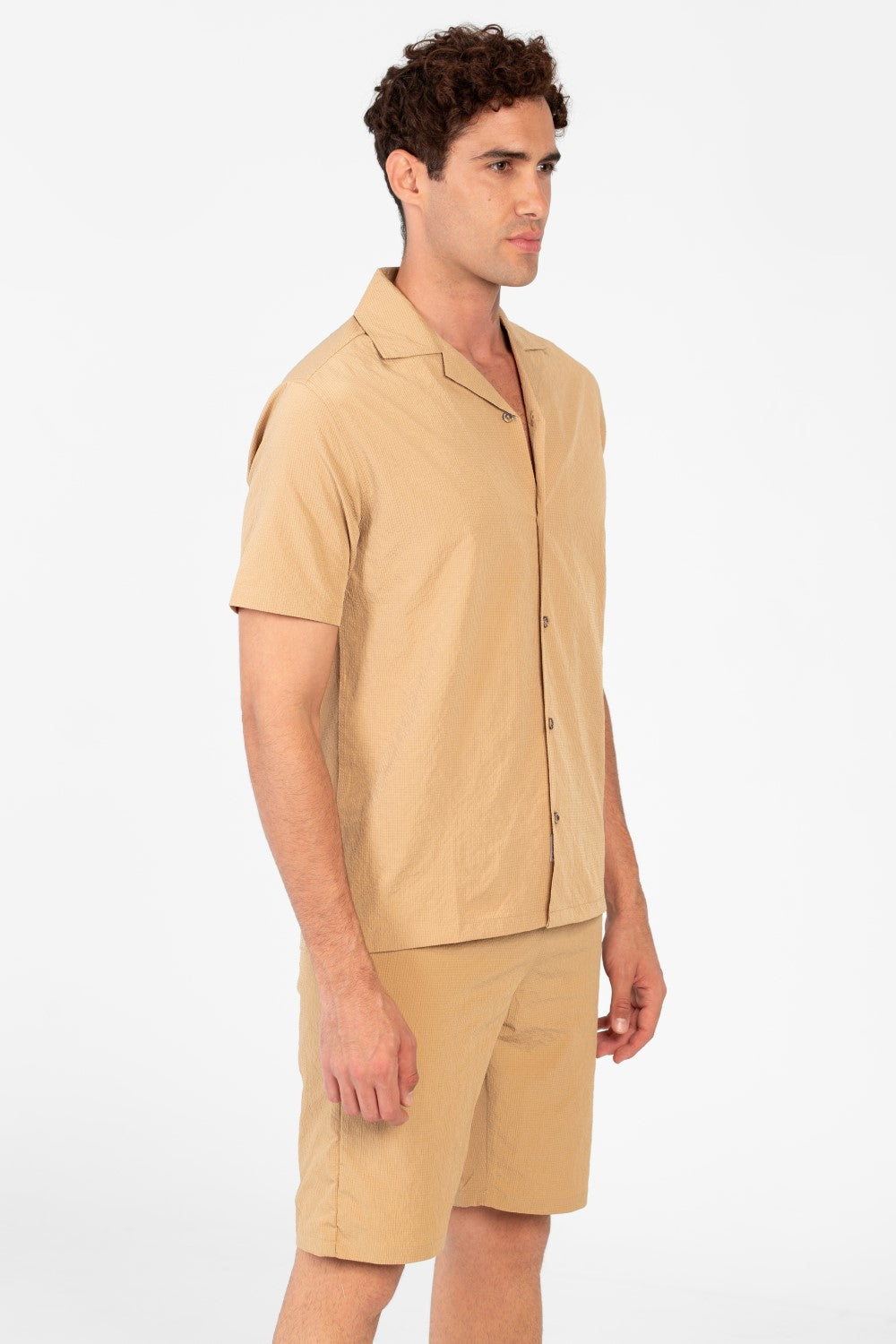 Men's Slim Fit Outfit Set Half Sleeve Shirt and Short