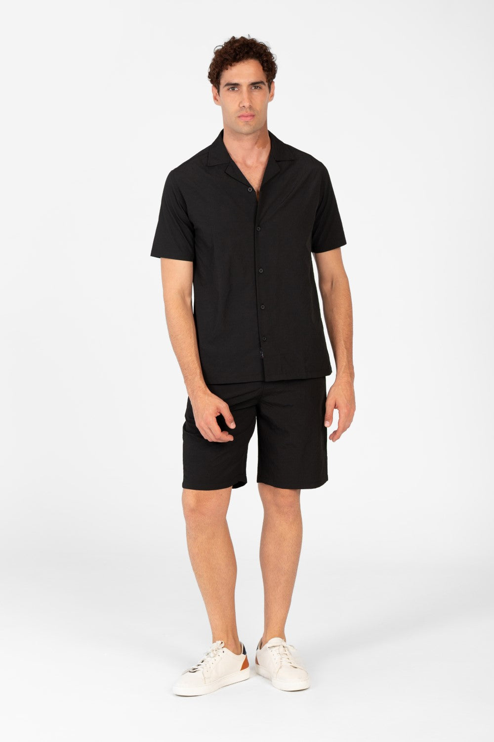 Men's Slim Fit Outfit Set Half Sleeve Shirt and Short