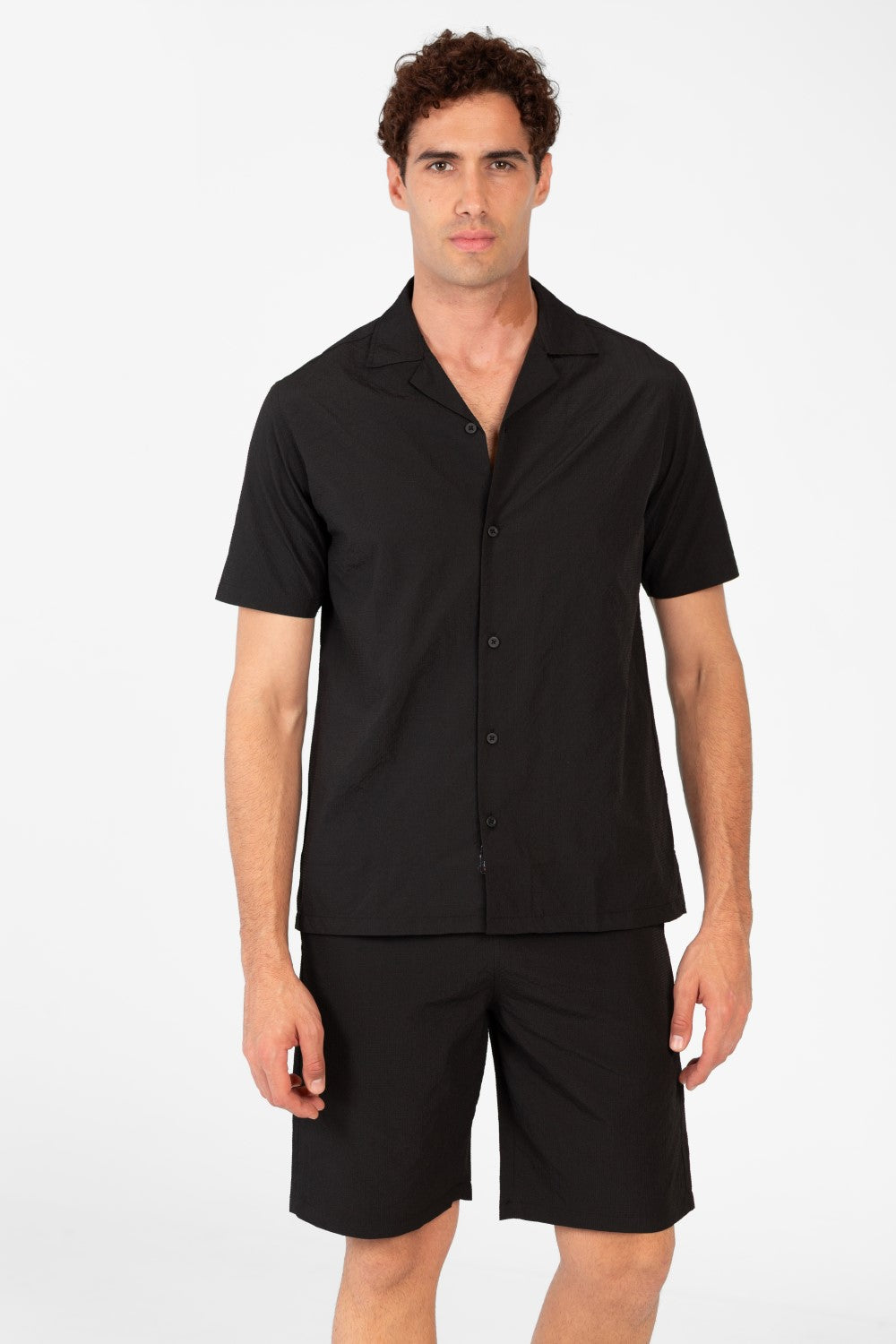 Men's Slim Fit Outfit Set Half Sleeve Shirt and Short