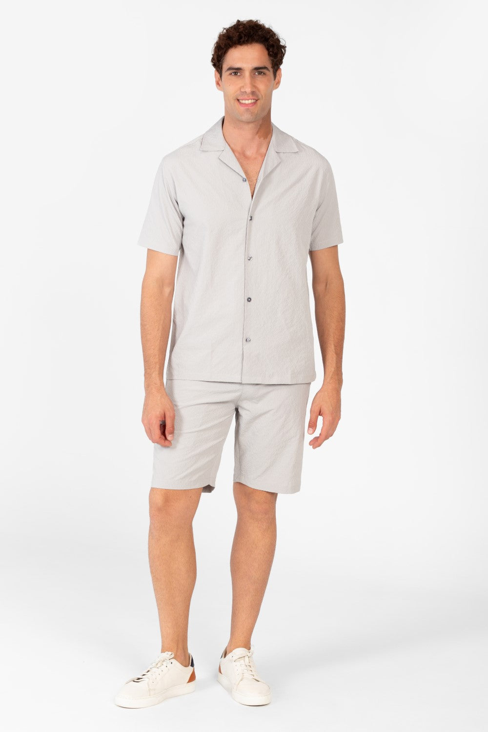 Men's Slim Fit Outfit Set Half Sleeve Shirt and Short