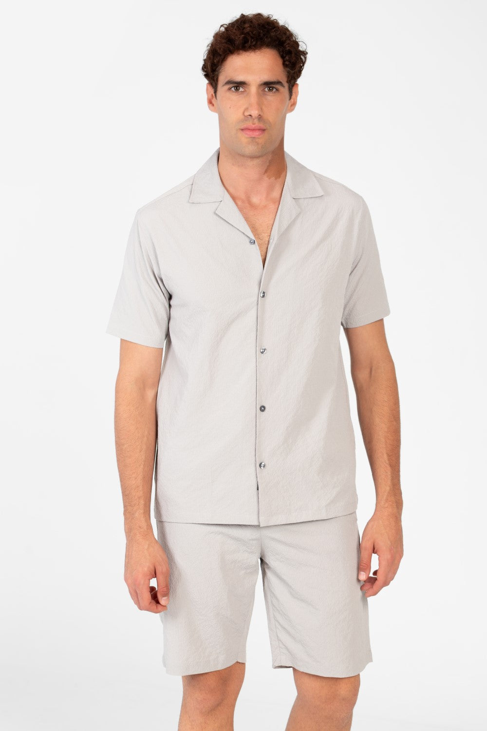 Men's Slim Fit Outfit Set Half Sleeve Shirt and Short