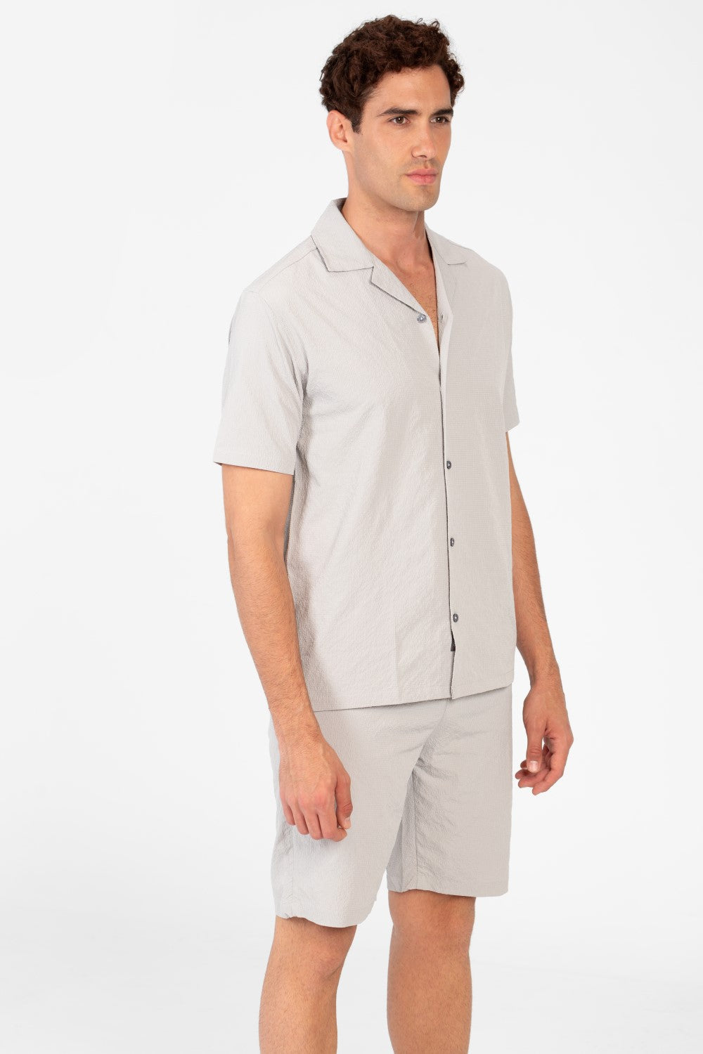 Men's Slim Fit Outfit Set Half Sleeve Shirt and Short