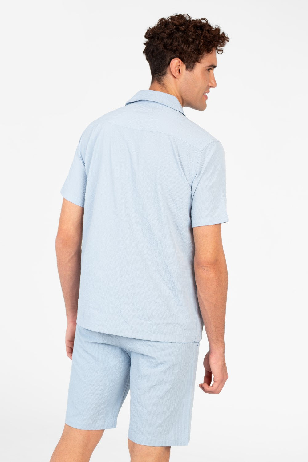 Men's Slim Fit Outfit Set Half Sleeve Shirt and Short