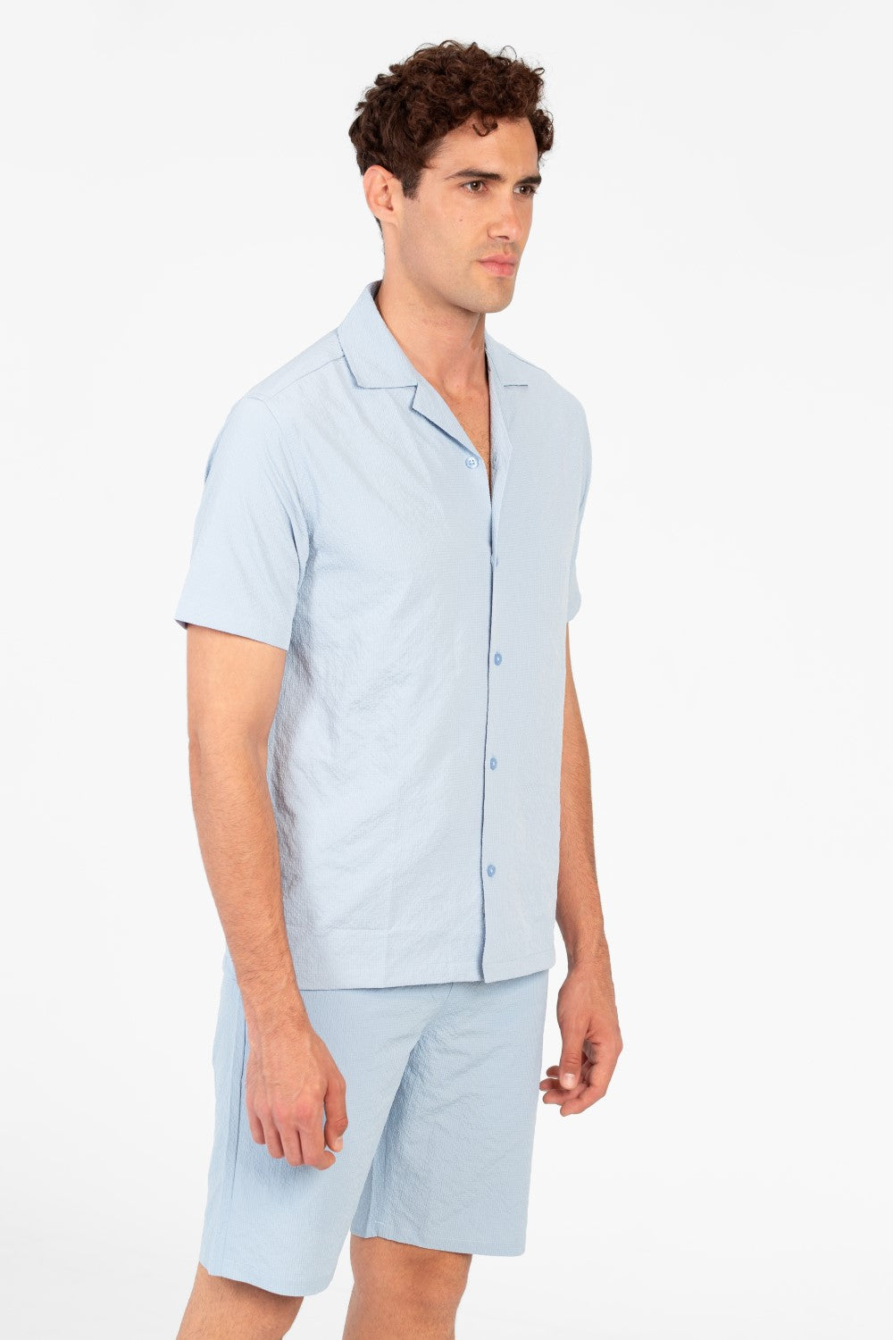 Men's Slim Fit Outfit Set Half Sleeve Shirt and Short