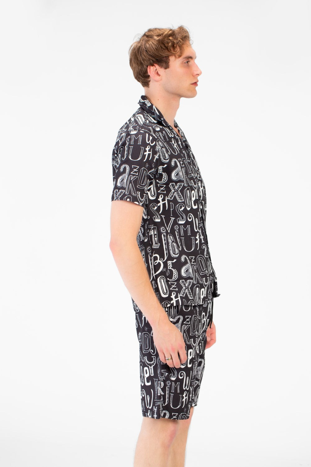 طقم ملابس طماطم رجالي، قميص نصف كم وشورت مطبوع بالكامل