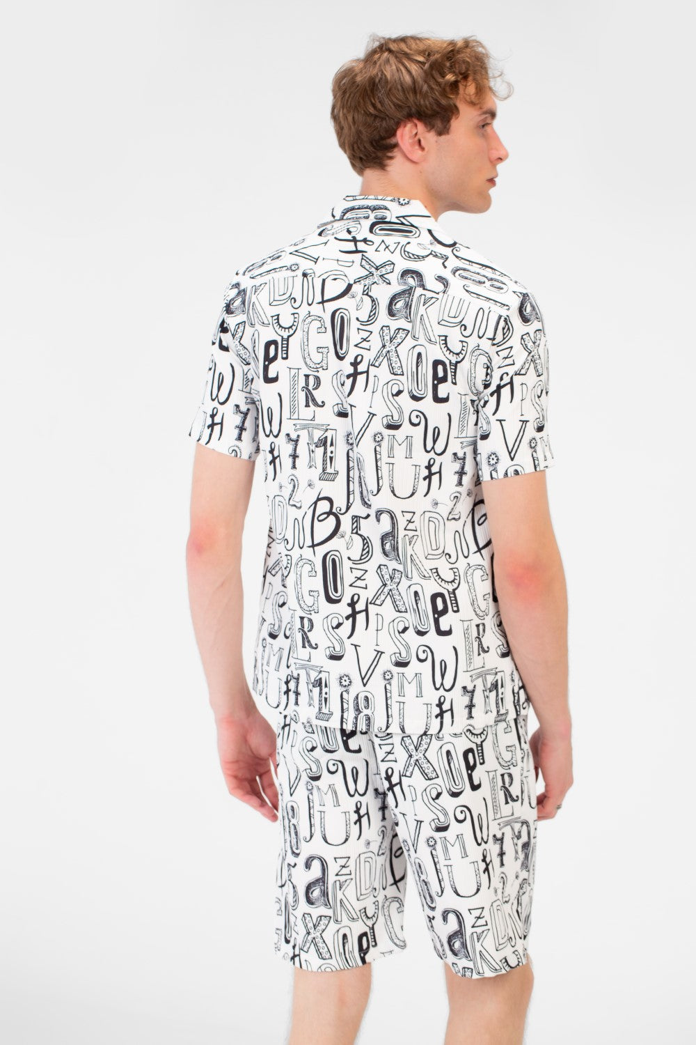 طقم ملابس طماطم رجالي، قميص نصف كم وشورت مطبوع بالكامل