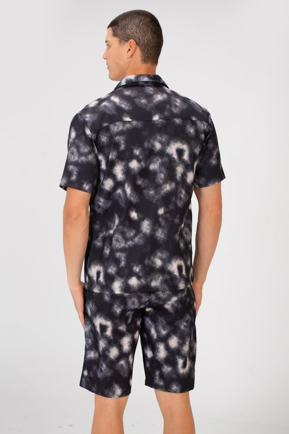 Men's Tie Die Outfit Half Sleeve Summer Shirt And Short