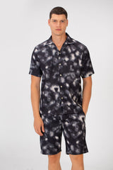 Men's Tie Die Outfit Half Sleeve Summer Shirt And Short