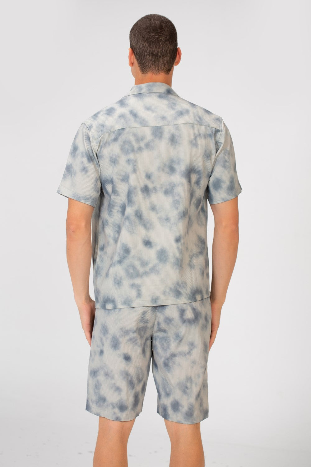 Men's Tie Die Outfit Half Sleeve Summer Shirt And Short