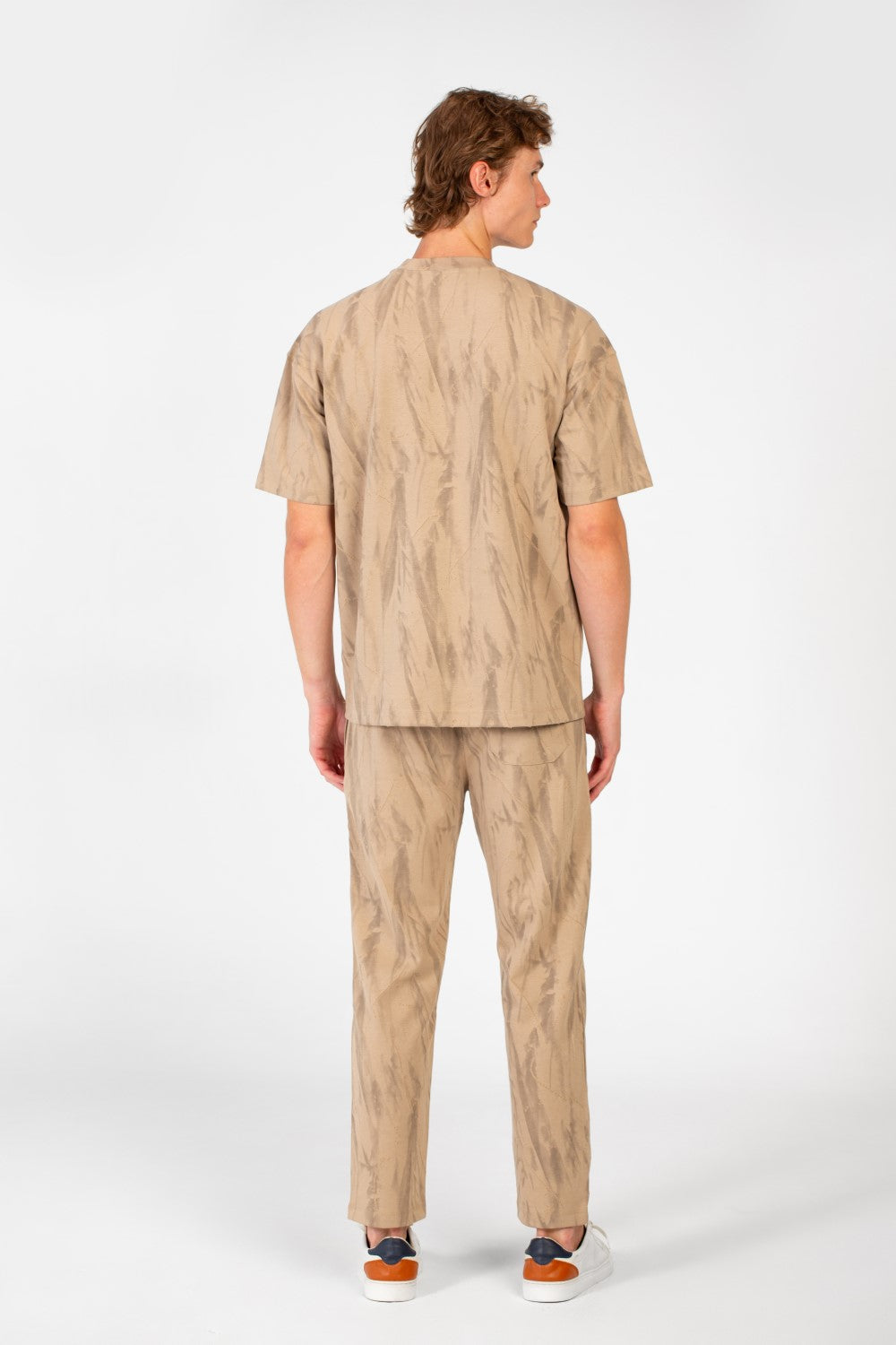 Men's Printed Summer Casual Outfit Short Sleeved T-shirt And Pants